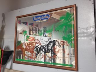 80s Santa Anita racetrack mirror sign