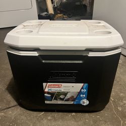 50 ct Coleman Cooler On Wheels 