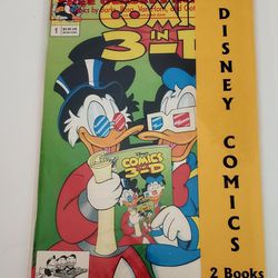 Disney's Comics in 3-D (1992, Disney Comics), Original Polybag,  Mint
