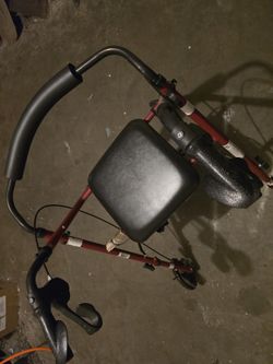Like New MEDLINE Steel Walker with Chair For Sale