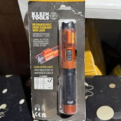 Klein Tools 56040 Rechargeable Flashlight w/ Laser – New