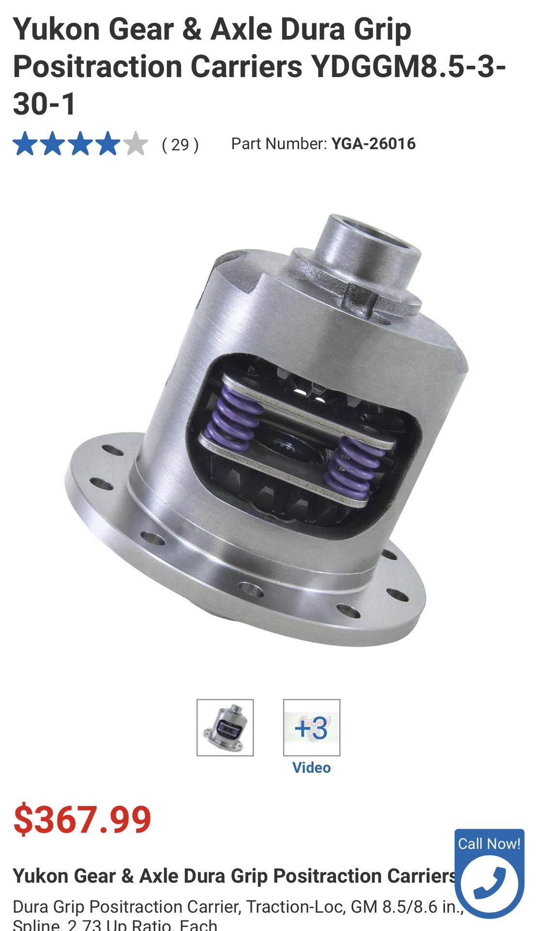 Yukon Gear & Axle Dura Grip YDGGM8.5-3-30-1
