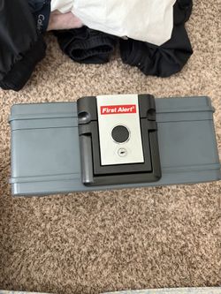 First Alert 0.17 ft³ Key Lock Gray Fire-Resistant Safe