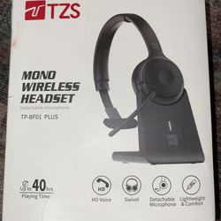 TZS Trucker Bluetooth Wireless Headset With ENC Noise Cancelling, Mic