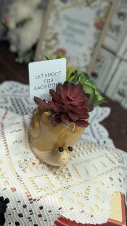 Snail Vase Silk Floral Arrangement