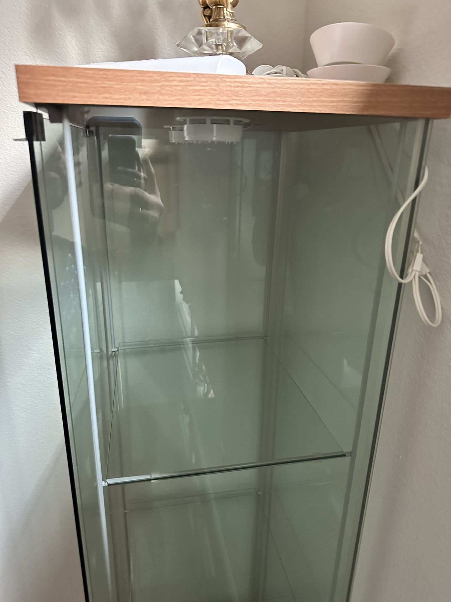 Ikea Detolf Display Cabinet - Light Brown