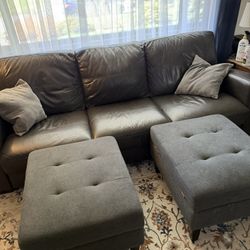 Free Couch And Two Ottomans
