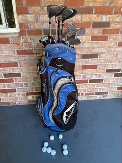 Golf clubs (Sun Mountain bag)