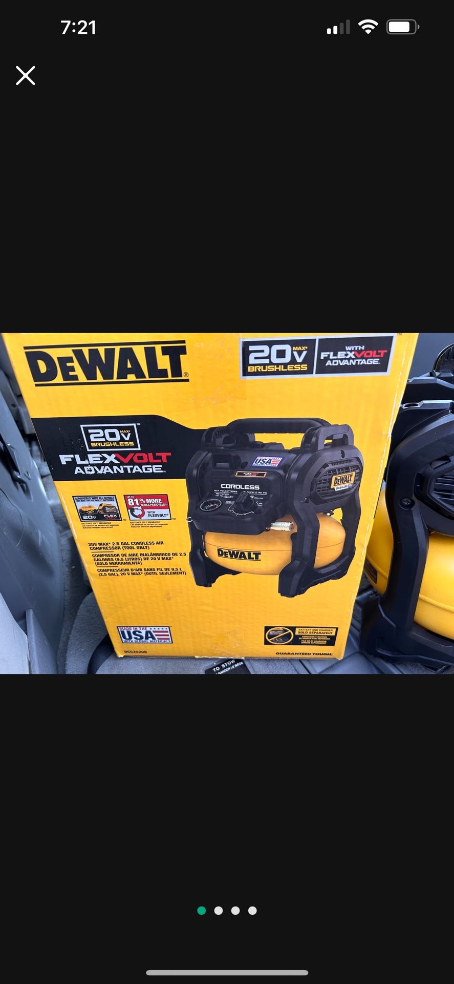 DEWALT CORDLESS AIR COMPRISES