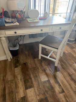 Farmhouse Desk and Chair Set