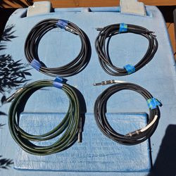 4 guitar cables