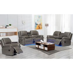 Recliners Sofa Set *** 3 Pcs ** Sold Separately Too *** Financing Available 