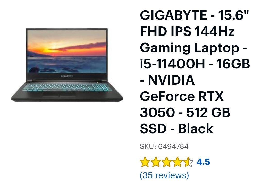 Gigabyte Gaming Laptop