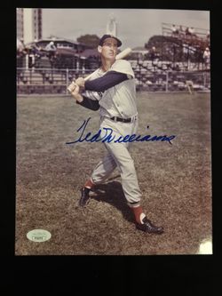 Ted Williams Signed 8x10 Glossy Photo JSA Authenticated 