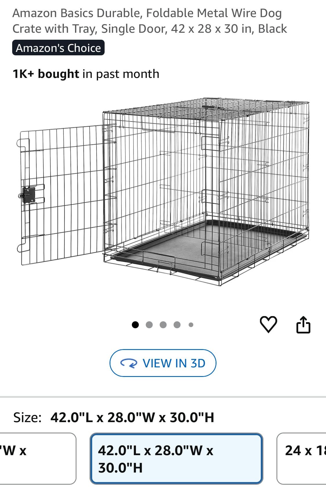 Large Metal Dog Crate