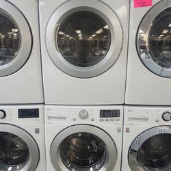 LG Front Loading Washer And Stackable Gas Dryer Set 