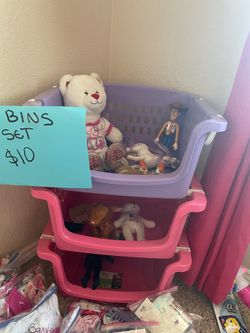 Girl 3 tiers bin