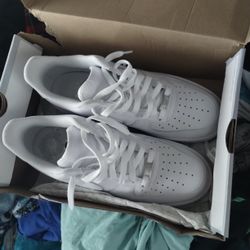 White Airforce Ones Size 10