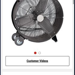 Price Firm !!Commercial CENTRAL MACHINERY 24 in., 2-Speed High-Velocity Shop Fan With  Wheels 