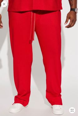 Men's Fashion Nova plus size pleated straight leg  Drawstring Pants size 3XL