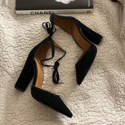 Black Strap Heels