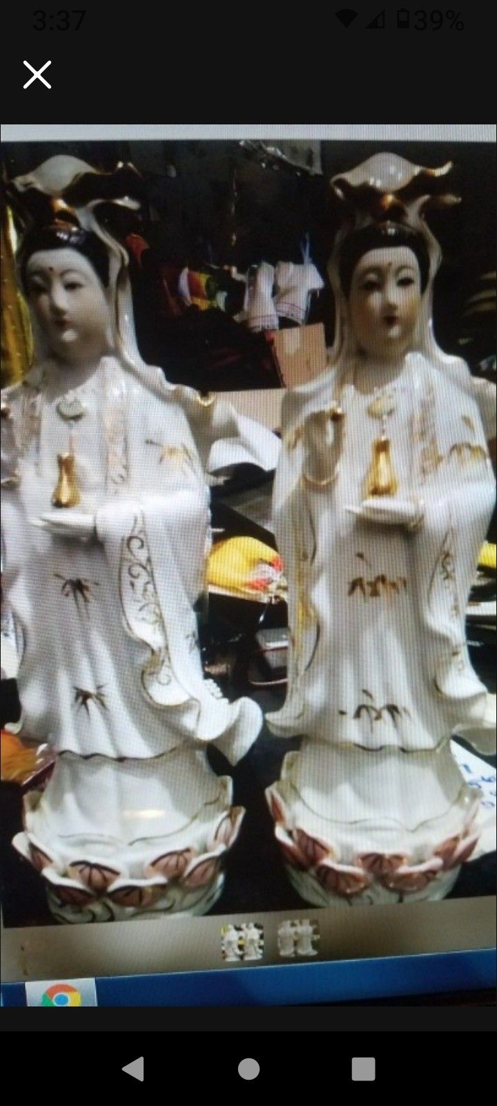 Goddess Of Water Quan Yin.1ft.tall Each