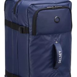 Delsey Paris Rolling Wheeled Duffle Bag With Long Handle Blue 28-Inch