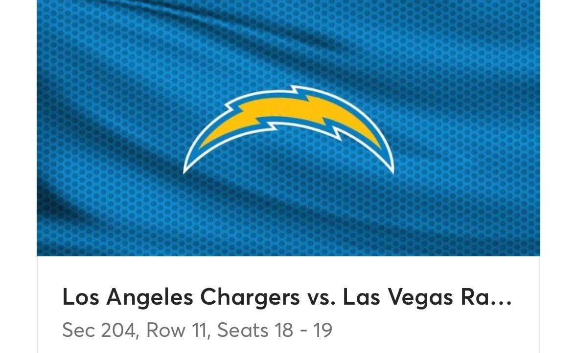 Raiders Vs Chargers Sept 8th