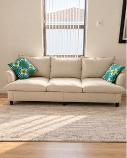 Corduroy Couch 89" 3-Seater Sofa – Perfect for Apartment/Student
