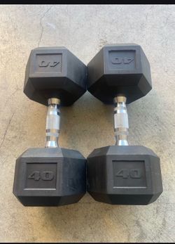 CAP Barbell, 40lb Rubber Hex Dumbbell, Single