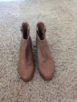 Sam Edelman brown leather zip- up ankle boots