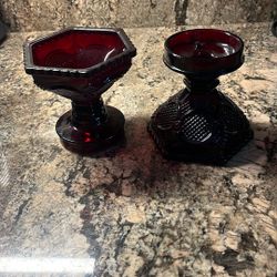 Avon Pillar Candle Holders