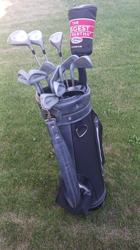 Golf Clubs, Northwestern, Full Set With Bag