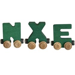 NameTrains Green Letter Train Cars Maple Landmark Magnetic USA