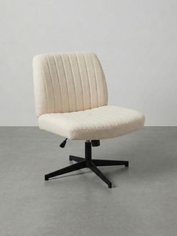 Modern Upholstered Swivel Desk Chair / Vanity Chair - Beige