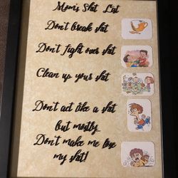 Humorous Handmade Framed Picture. Perfect Christmas Gift For Mom  11”x14”  $10