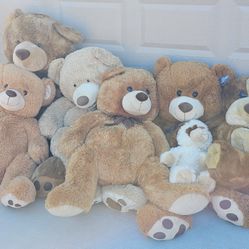 Bundle Of Giant Stuffed Plush Teddy Bears