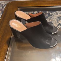 Black Kate Spade New York leather mules 
