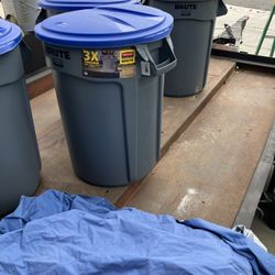 Brute 32 Gallon Trash Cans With Lid