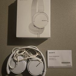 Sony MDR-ZX110 Ear-Pad Headband Wired Headphones - White