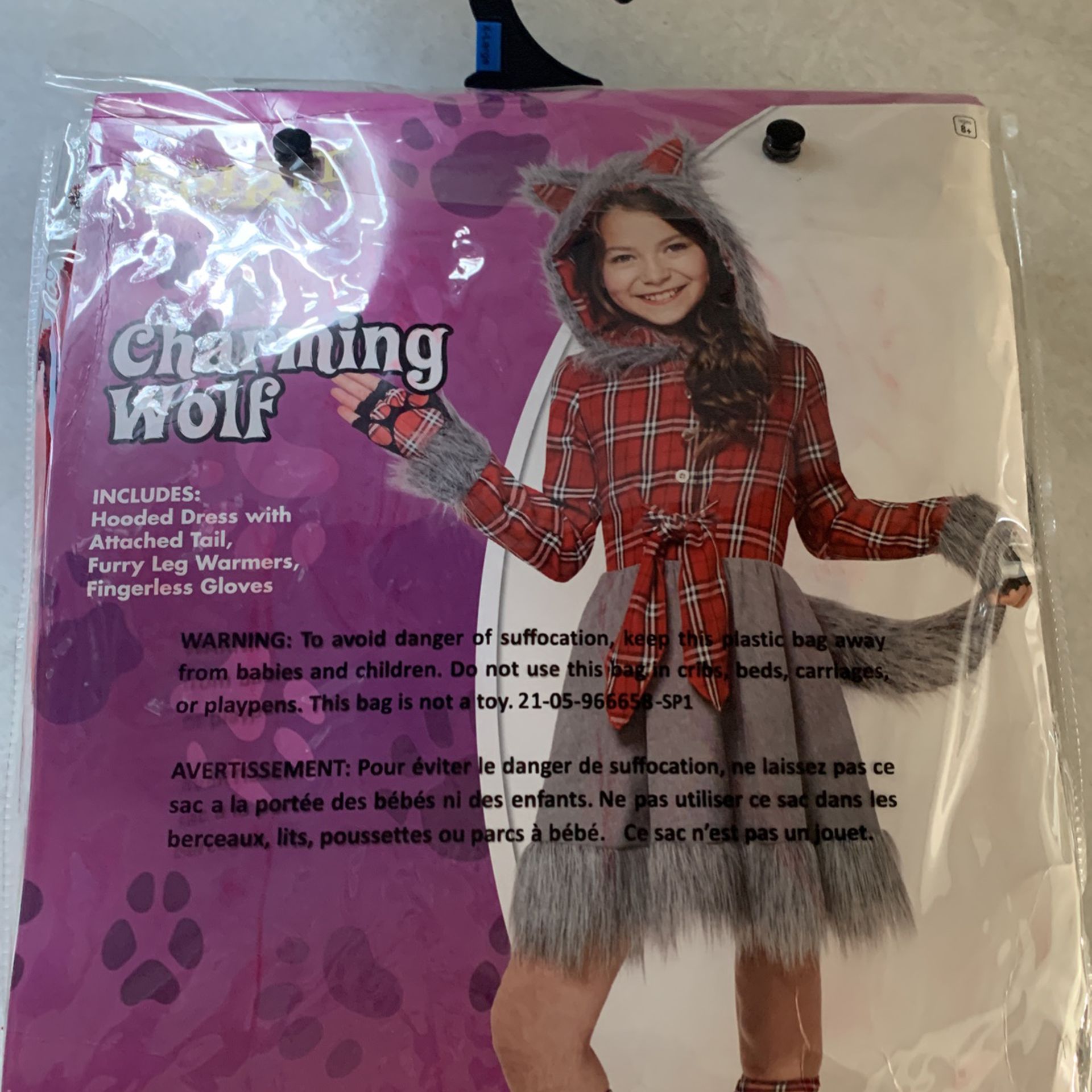 Size 14/16 Girl Werewolf Costum