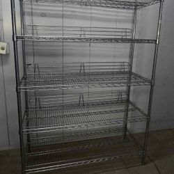 Metal Wire Rack With Adjustable Shelves 