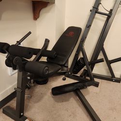 Marcy Olympic Weight Bench with Preacher Curl Pad and Leg Developer 