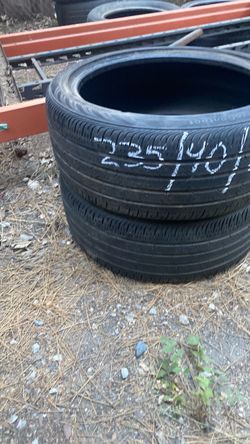 Two tires 235/40/19 Continental 19”