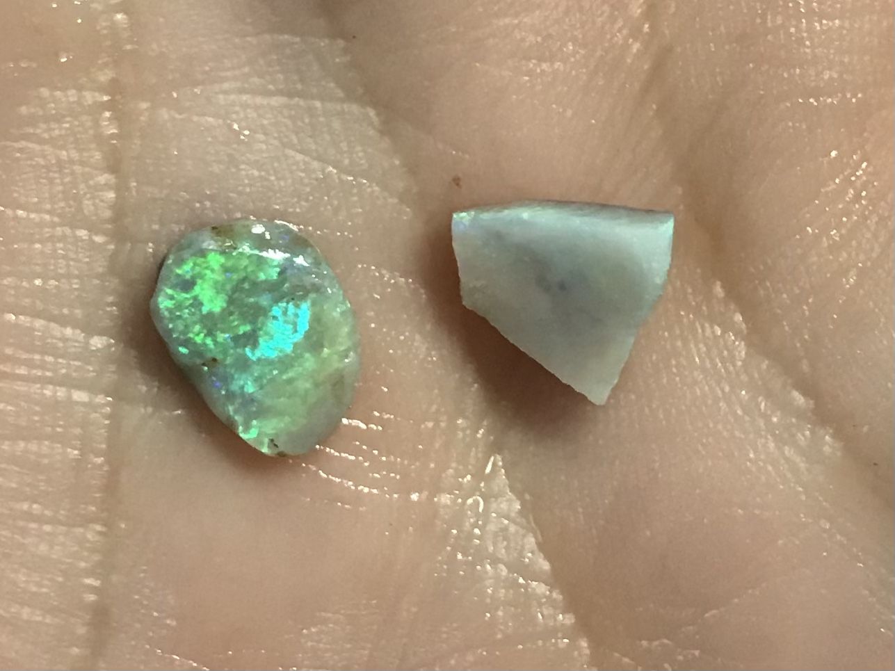 2 Pieces Of Australian Opal Rubs 
