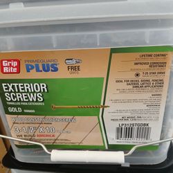 New Grip Rite 3" and 3 1/2" Screws, 25Lbs Bucket. $50 each bucket.