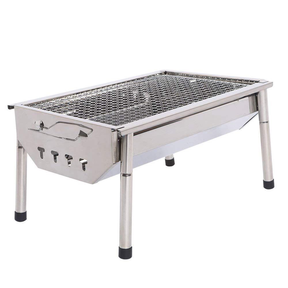 Fold Portable Barbecue Charcoal Grill Stove Stainless Steel Outdoor BBQ Picnic