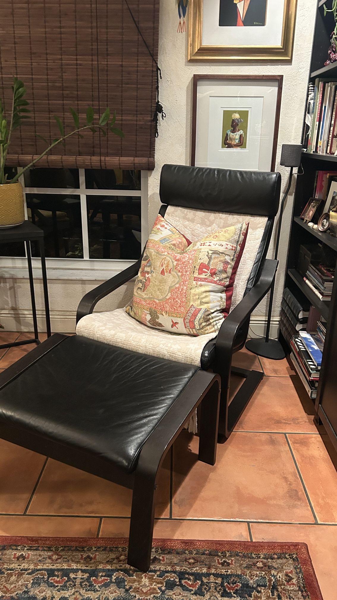 IKEA armchair and ottoman,