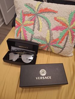 Versace Aviator Sunglasses with Case and Box