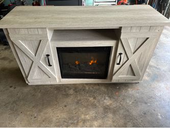 TV stand with heater